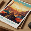 Dar Es Salaam Retro Travel Illustration