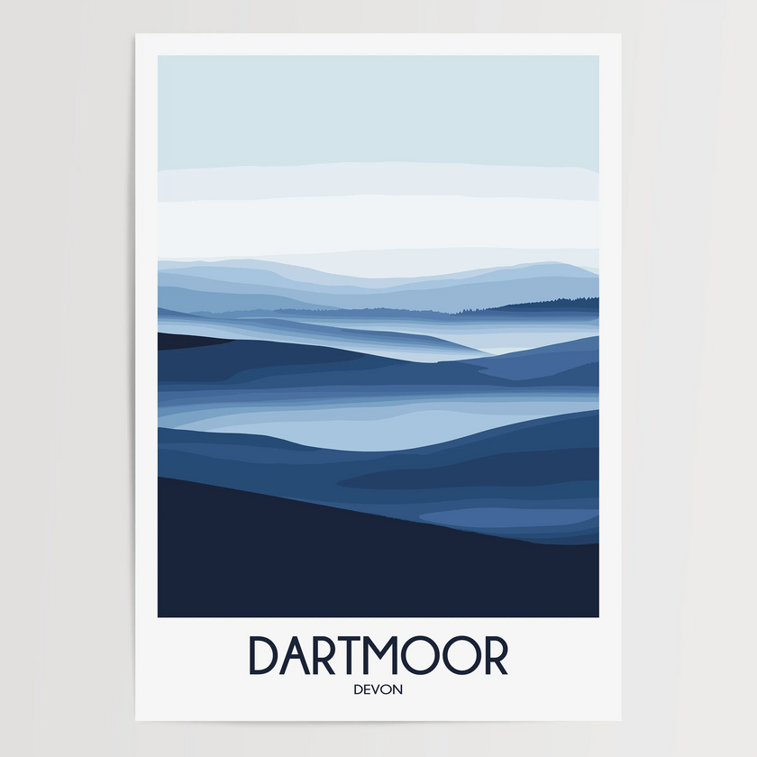 Dartmoor Modern Travel Poster