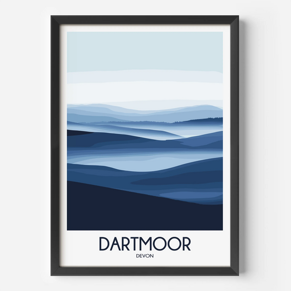 Dartmoor Retro Travel Illustration