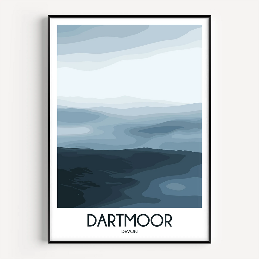 Dartmoor Retro Travel Illustration
