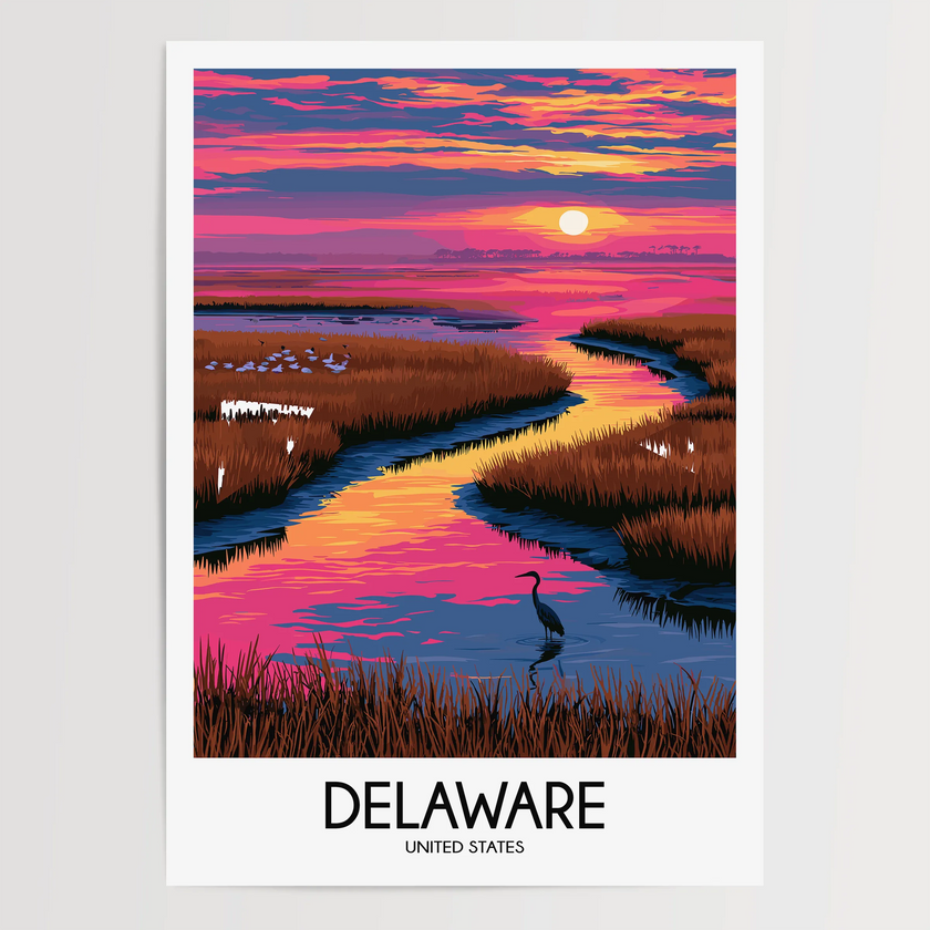Delaware Minimalist Wall Art