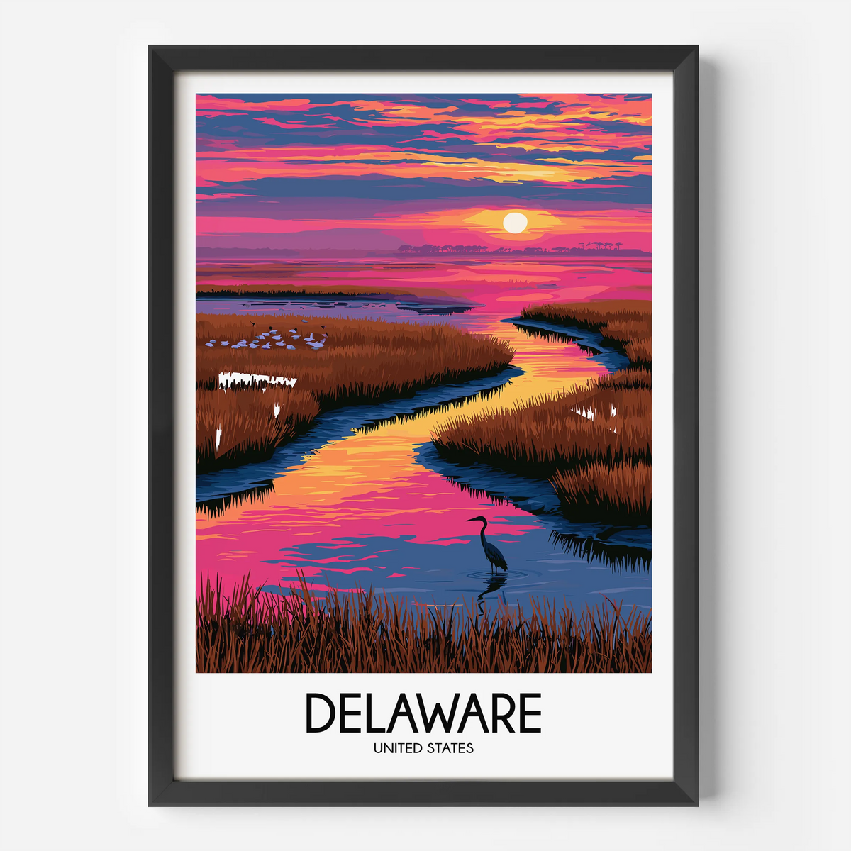 Delaware Modern Travel Poster