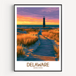 Delaware Modern Travel Poster