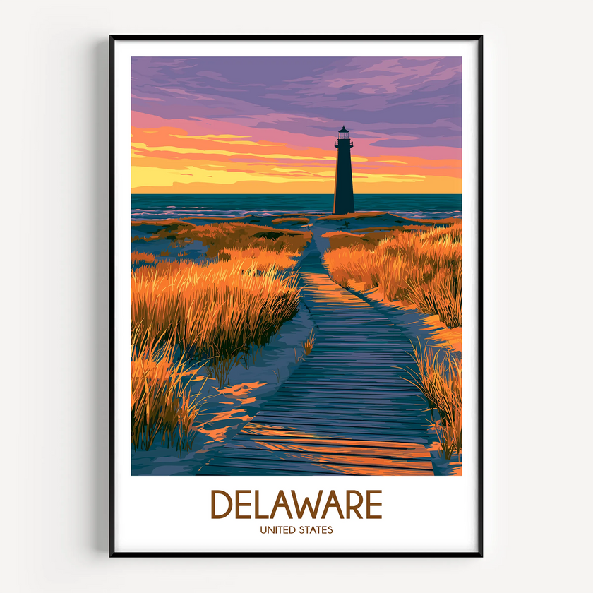 Delaware Modern Travel Poster