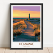 Delaware Vintage Style Print