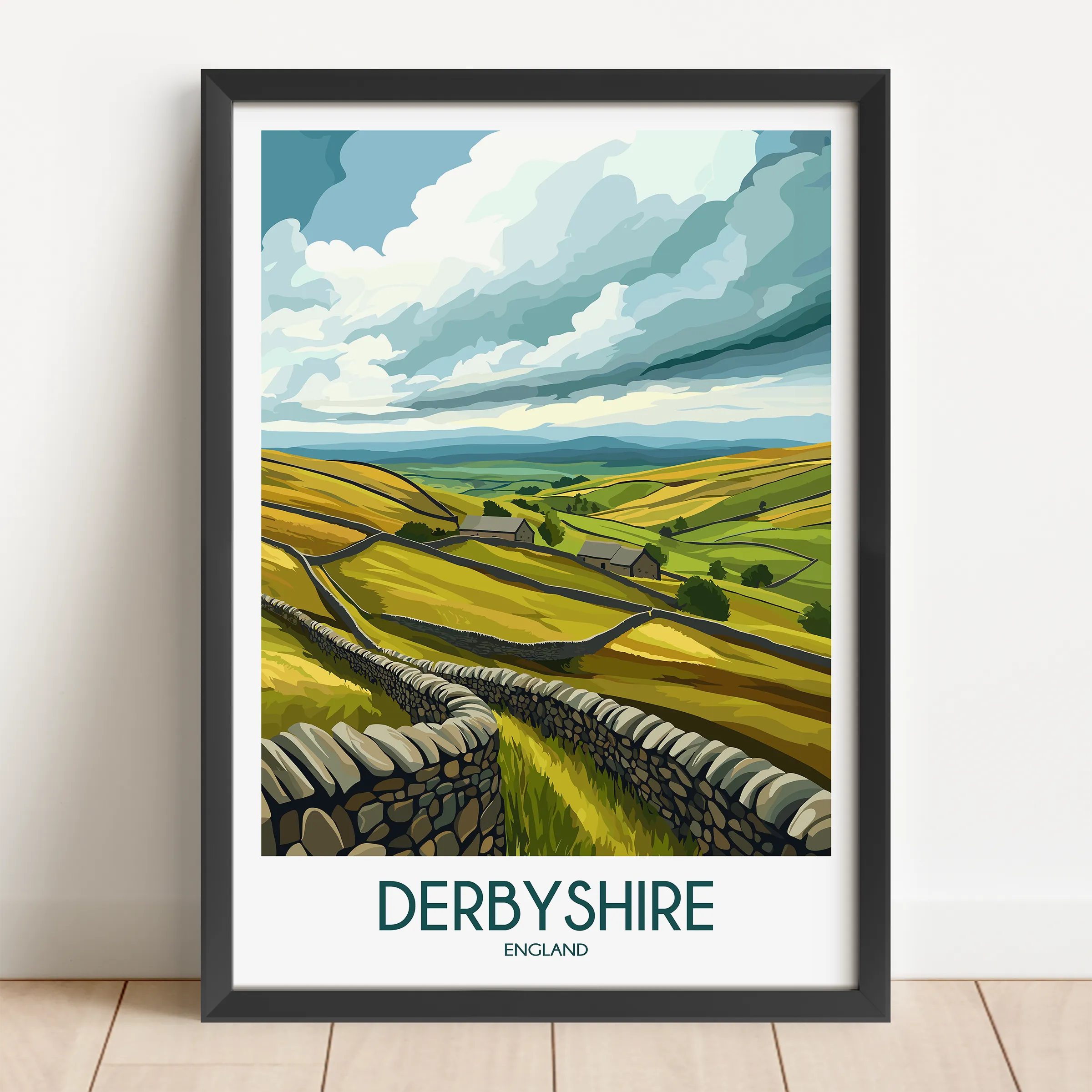 Derbyshire Minimalist Wall Art