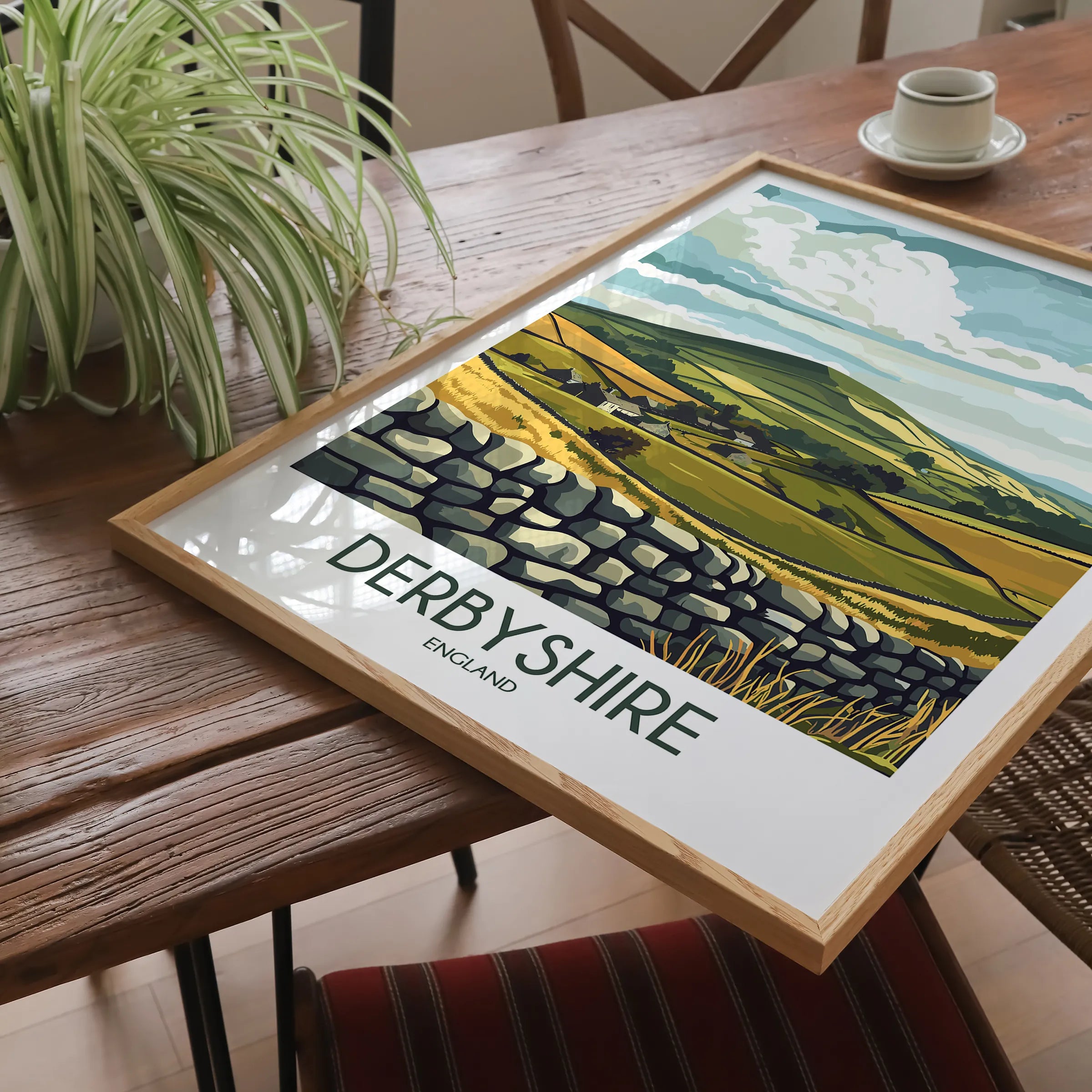 Derbyshire Modern Travel Poster