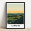 Derbyshire Modern Travel Poster