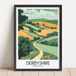 Derbyshire Modern Travel Poster