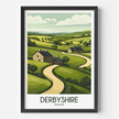 Derbyshire Modern Travel Poster
