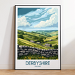 Derbyshire Modern Travel Poster