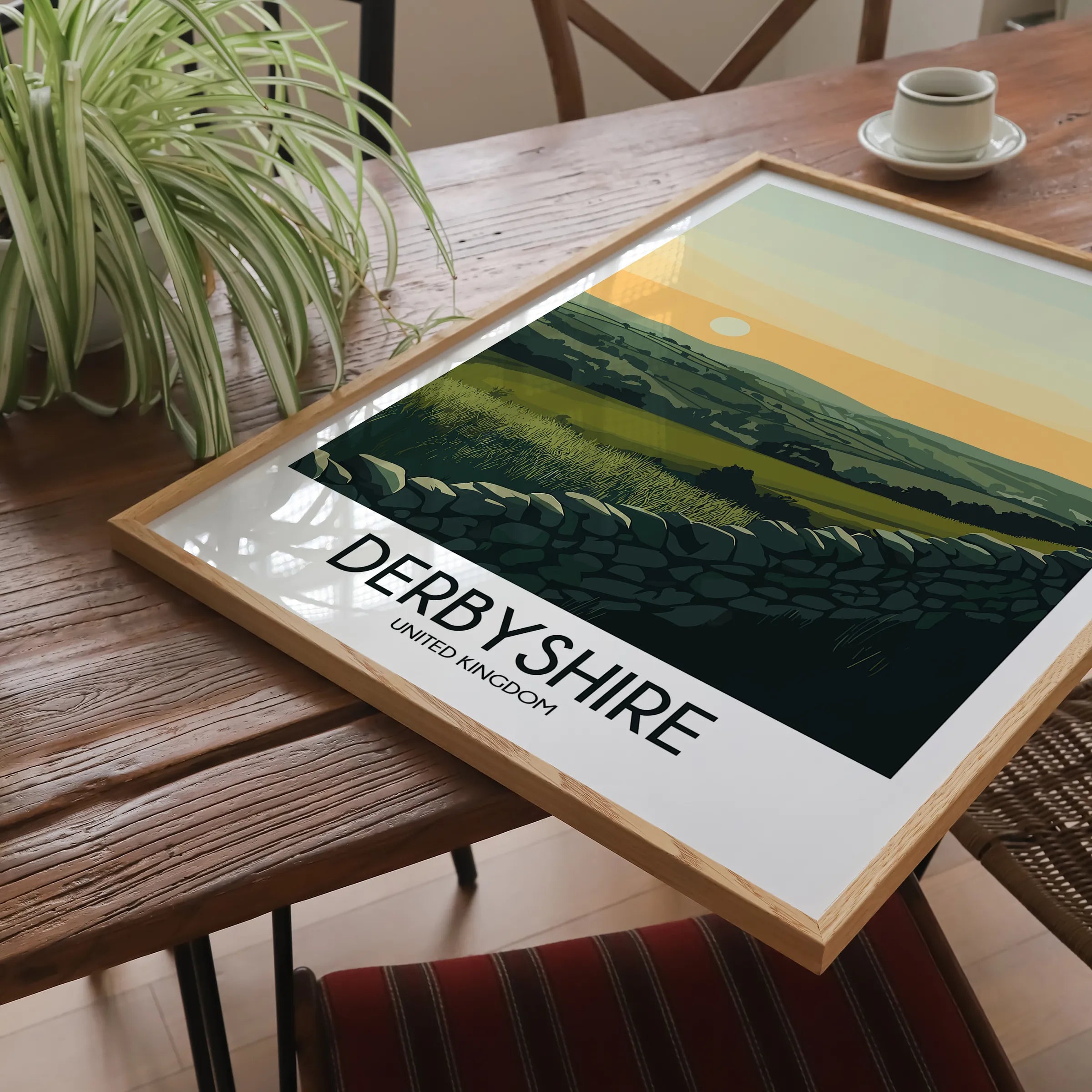 Derbyshire Retro Travel Illustration