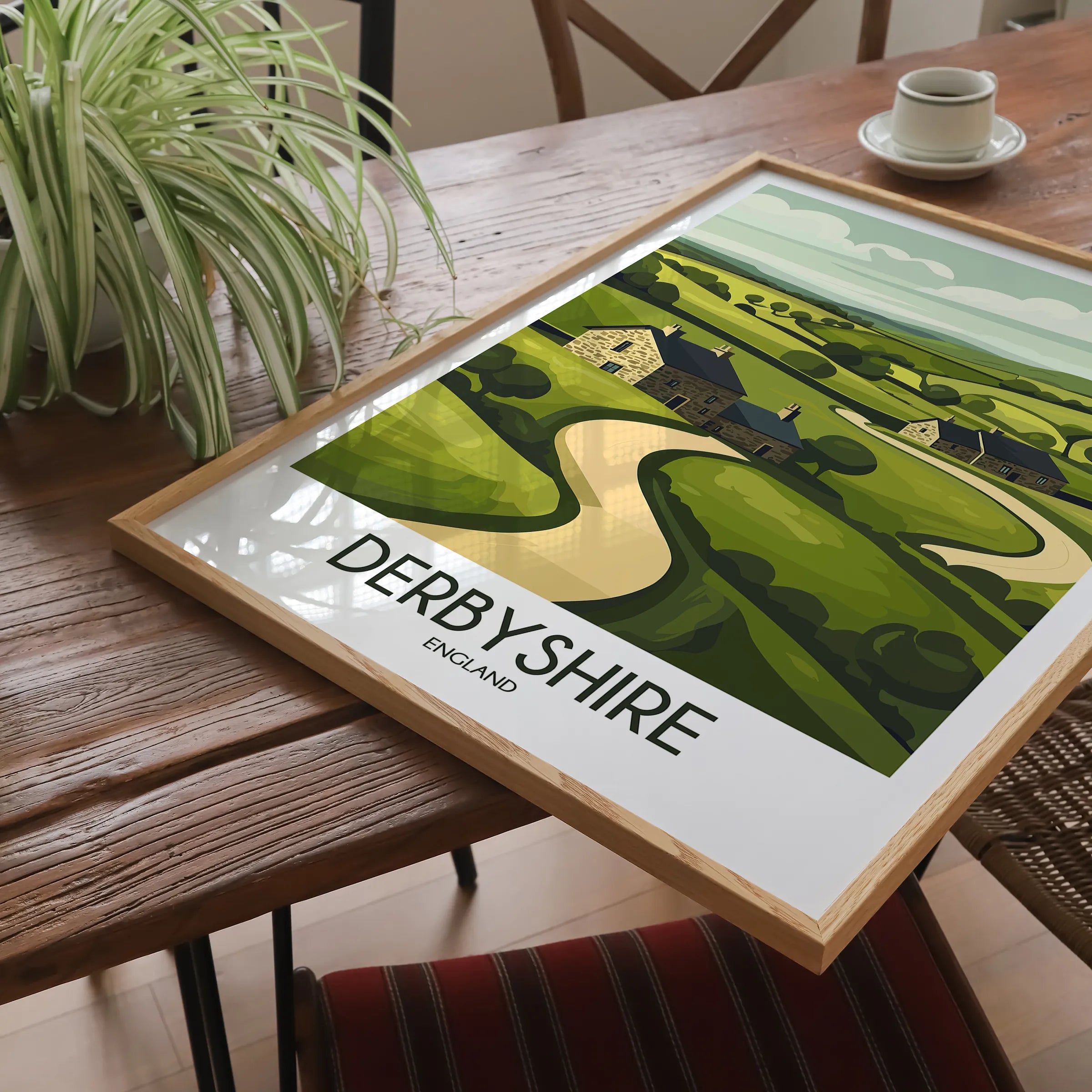 Derbyshire Retro Travel Illustration