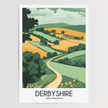 Derbyshire Retro Travel Illustration