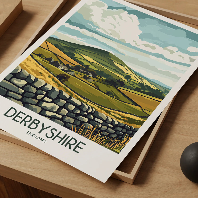 Derbyshire Souvenir Poster Print