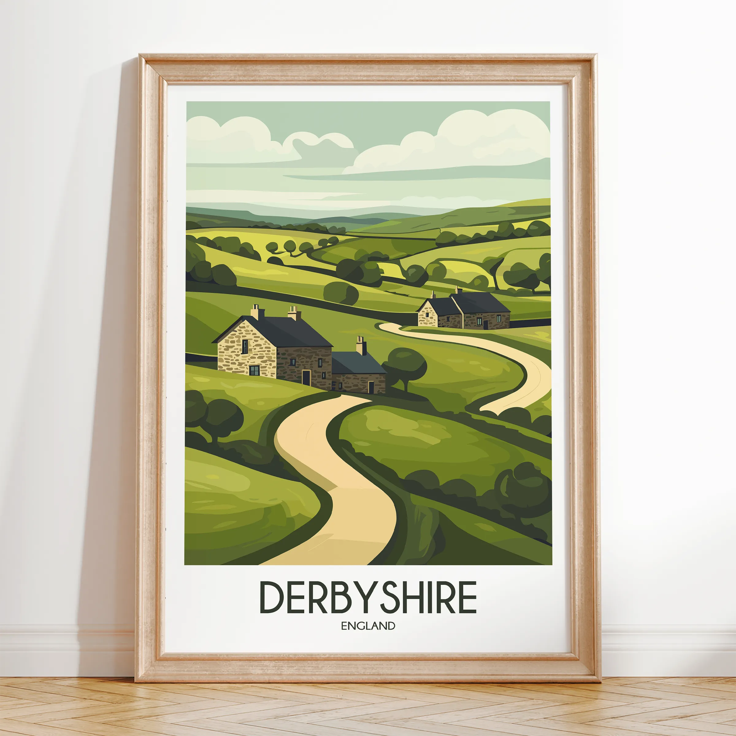 Derbyshire Souvenir Poster Print