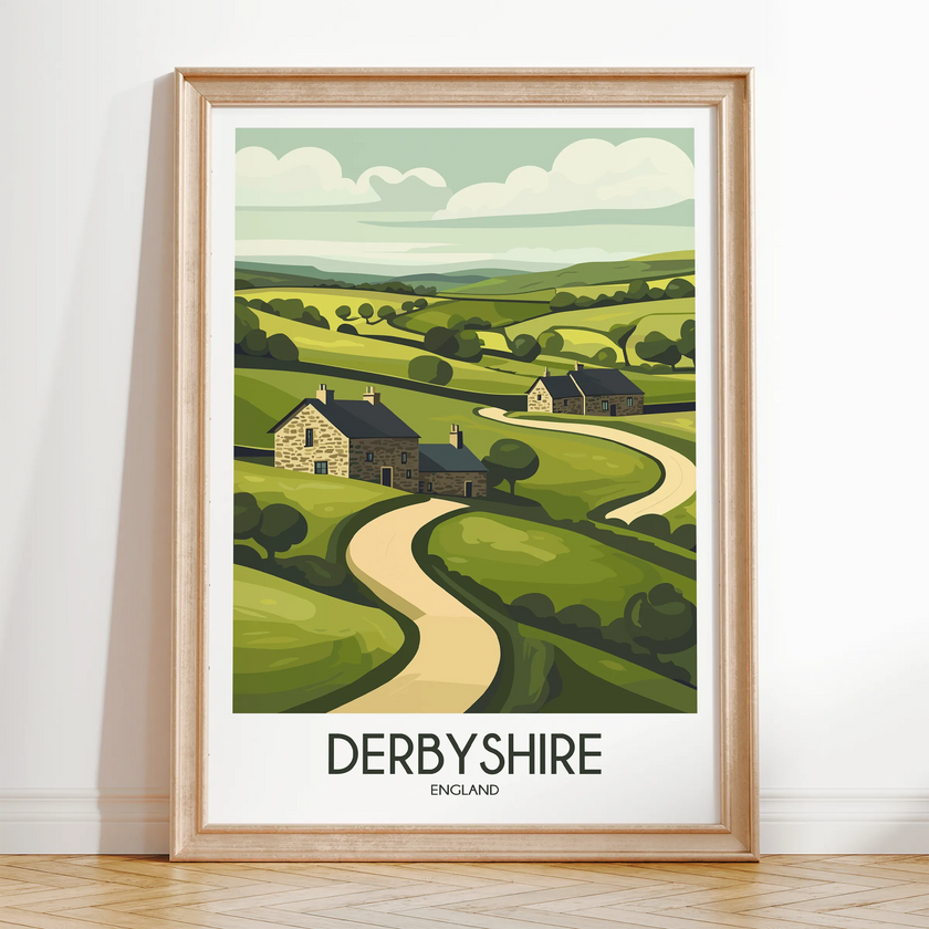 Derbyshire Souvenir Poster Print