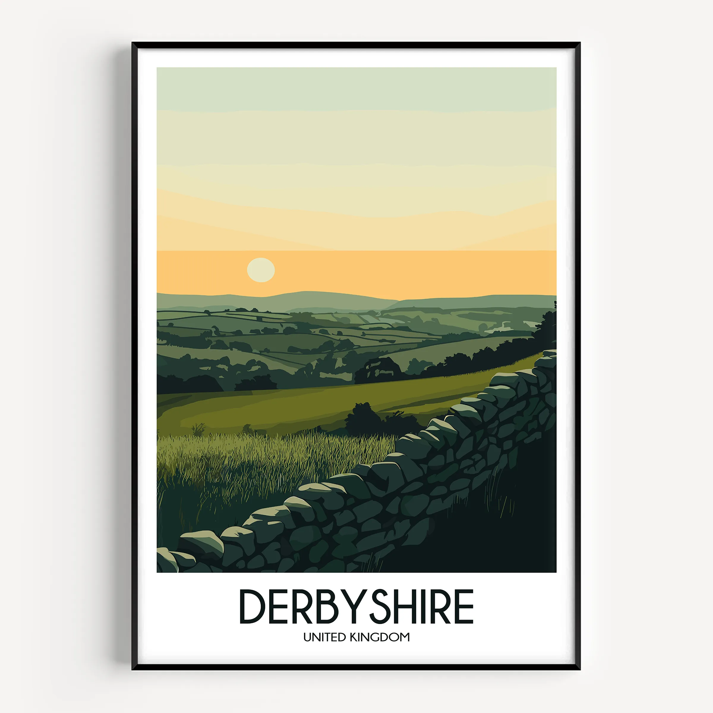 Derbyshire Souvenir Poster Print