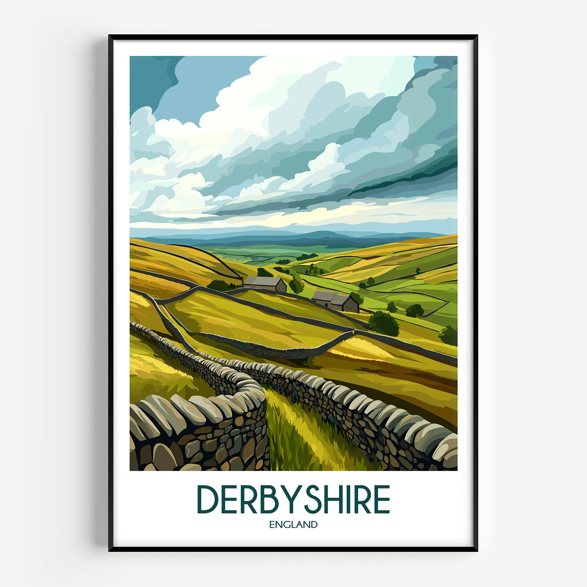 Derbyshire Souvenir Poster Print