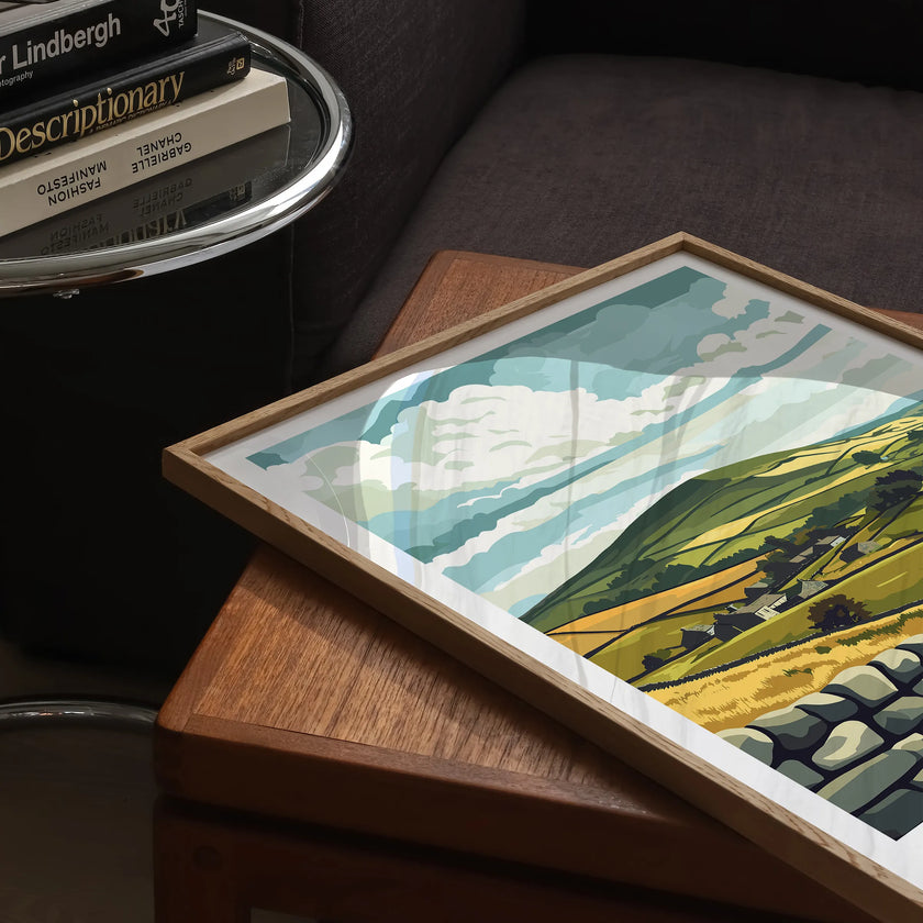 Derbyshire Vintage Style Print