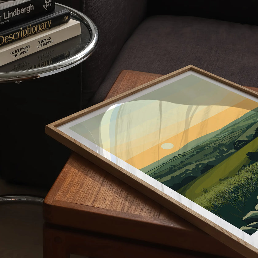 Derbyshire Vintage Style Print