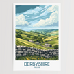 Derbyshire Vintage Style Print