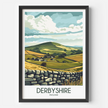 Derbyshire Vintage Style Print
