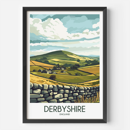 Derbyshire Vintage Style Print