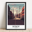 Detroit Destination Art Gift