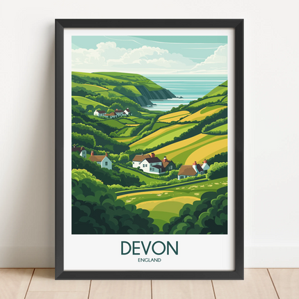 Devon Vintage Style Print
