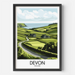 Devon Vintage Style Print