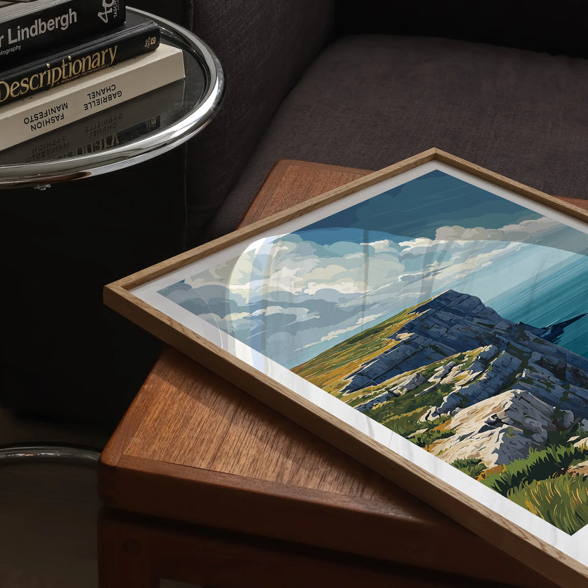 Dingli Cliffs Modern Travel Poster