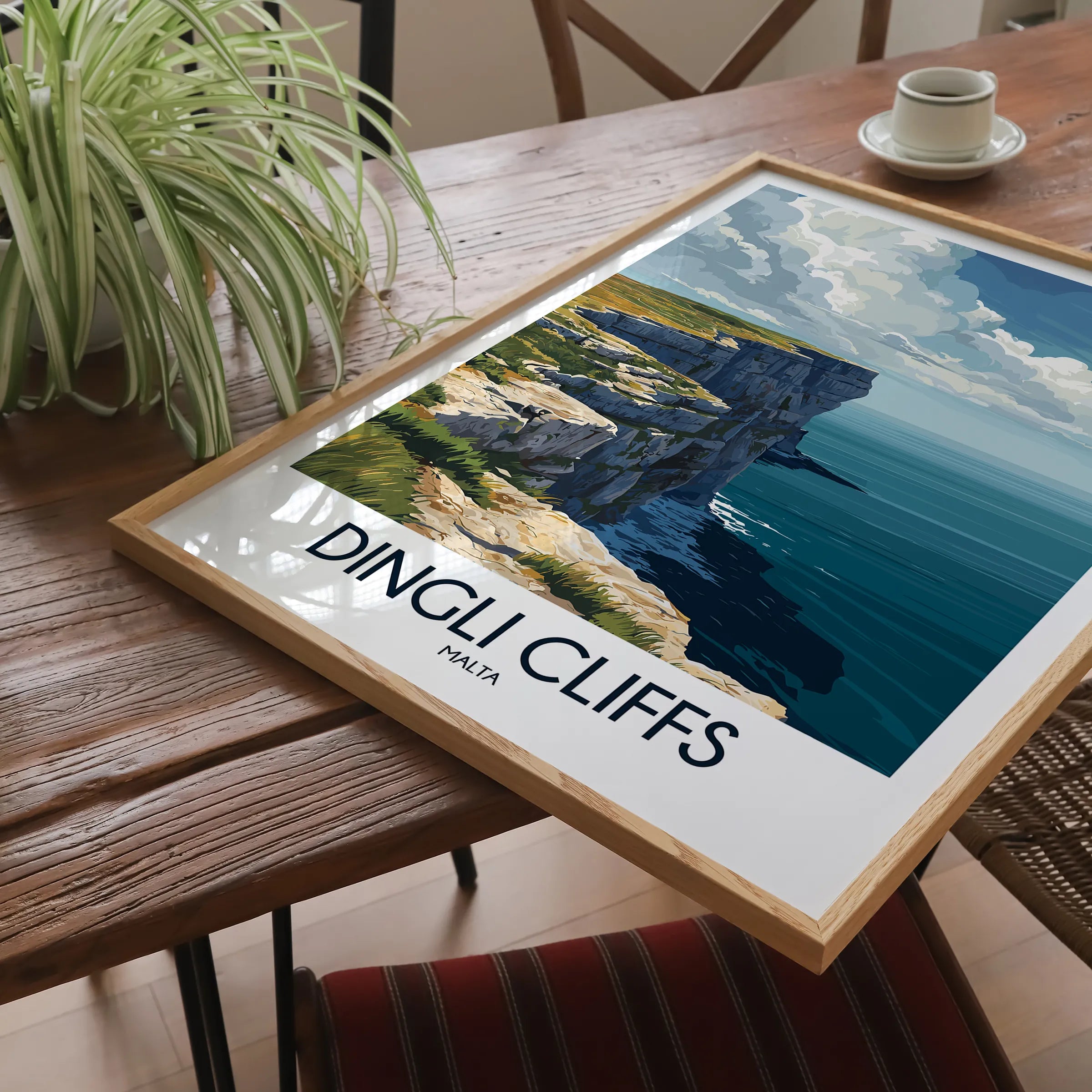 Dingli Cliffs Vintage Style Print