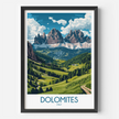 Dolomites Modern Travel Poster