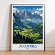 Dolomites Souvenir Poster Print