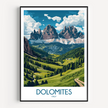 Dolomites Souvenir Poster Print