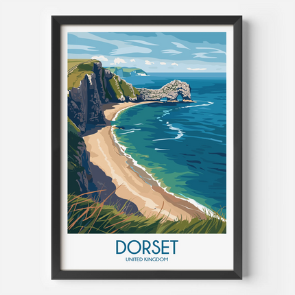 Dorset Modern Travel Poster