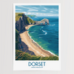 Dorset Retro Travel Illustration