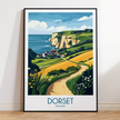 Dorset Retro Travel Illustration