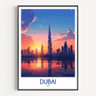 Dubai Modern Travel Poster