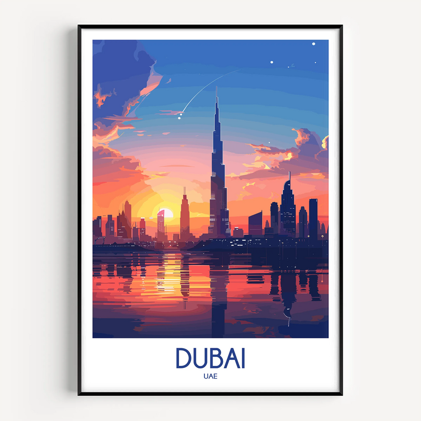 Dubai Modern Travel Poster