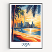 Dubai Modern Travel Poster