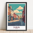 Dublin Retro Travel Illustration