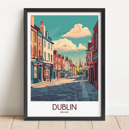 Dublin Retro Travel Illustration