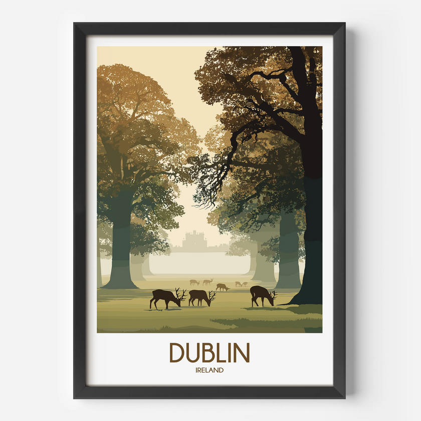 Dublin Retro Travel Illustration