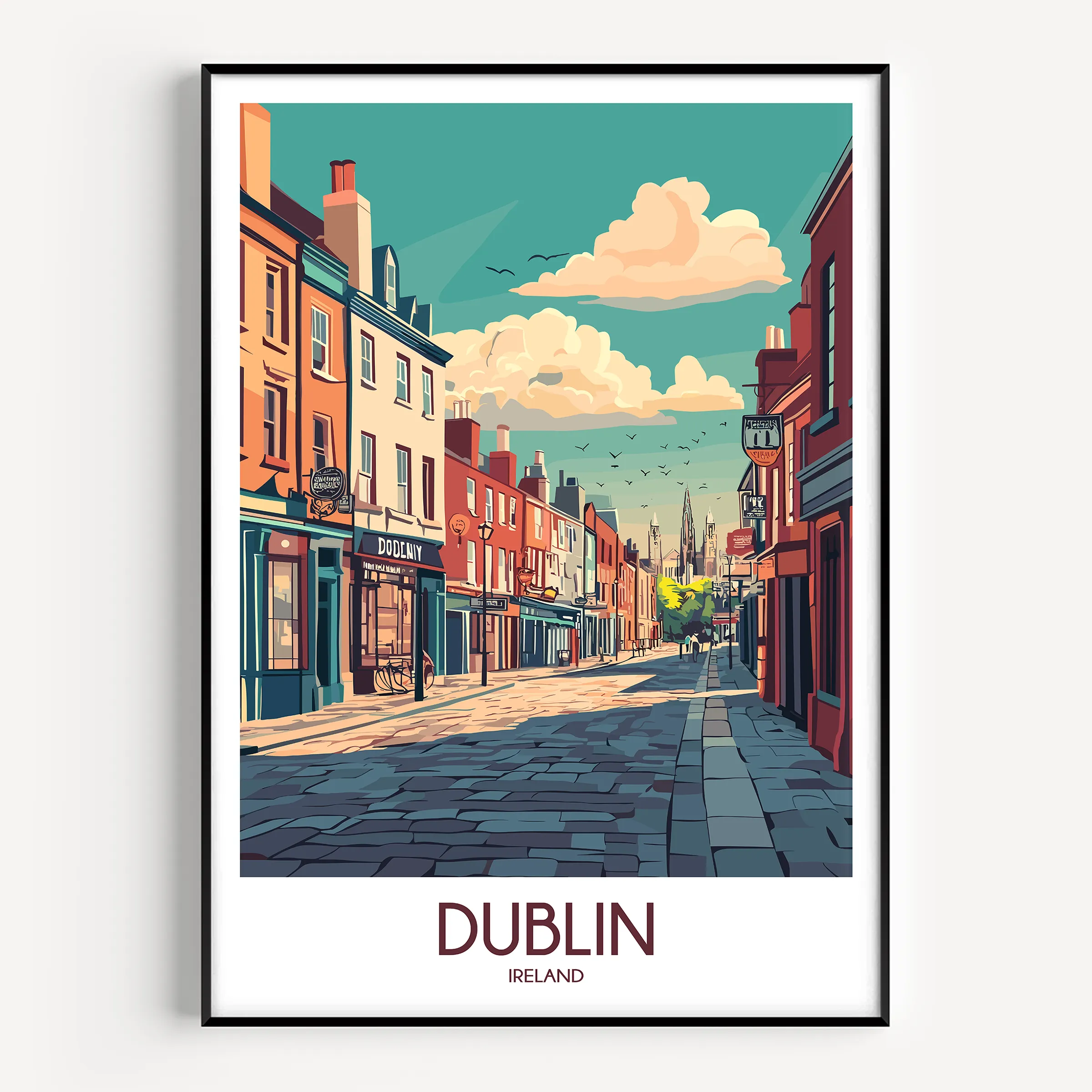 Dublin Vintage Style Print