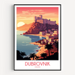 Dubrovnik Vintage Style Print