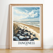 Dungeness Retro Travel Illustration