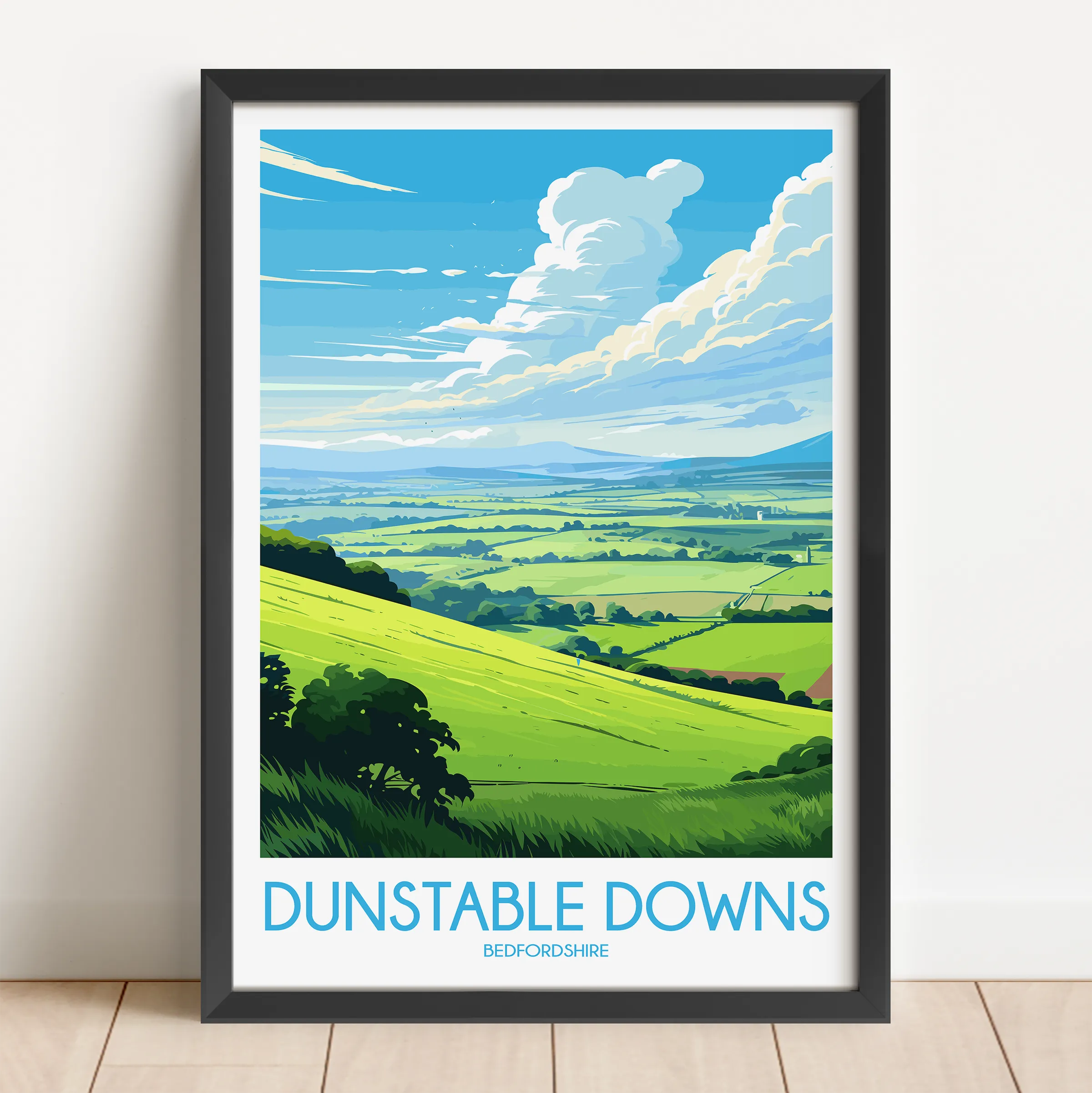 Dunstable Downs Scenic Landscape Art