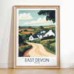 East Devon Retro Travel Illustration